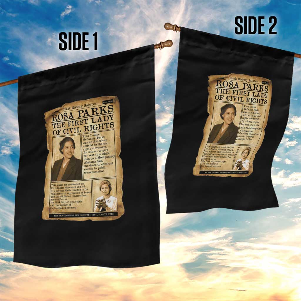 Vintage Newspaper Rosa Parks Garden Flag Civil Rights Hero TS12 Print Your Wear