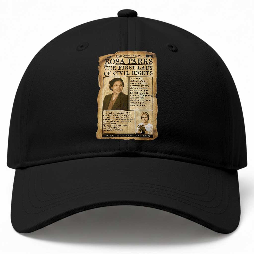 Vintage Newspaper Rosa Parks Baseball Cap Civil Rights Hero TS12 Print Your Wear