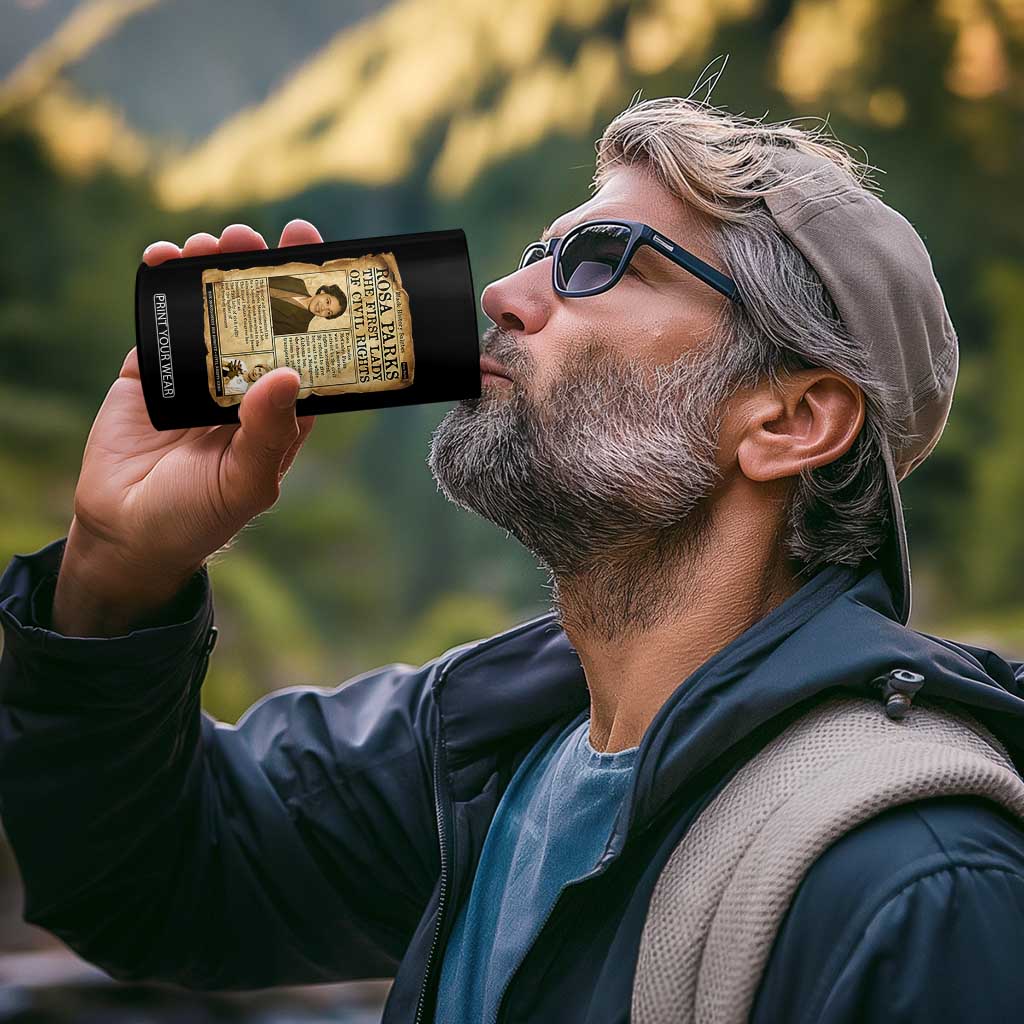 Vintage Newspaper Rosa Parks 4 in 1 Can Cooler Tumbler Civil Rights Hero TS12 Print Your Wear