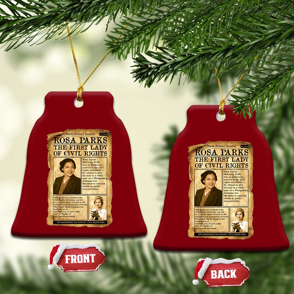 Vintage Newspaper Rosa Parks Ceramic Ornament Civil Rights Hero TS12 Print Your Wear