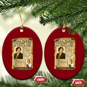 Vintage Newspaper Rosa Parks Ceramic Ornament Civil Rights Hero TS12 Print Your Wear