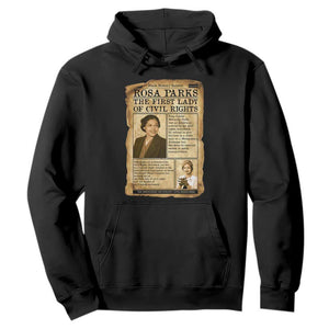 Vintage Newspaper Rosa Parks Hoodie Civil Rights Hero TS12 Black Print Your Wear