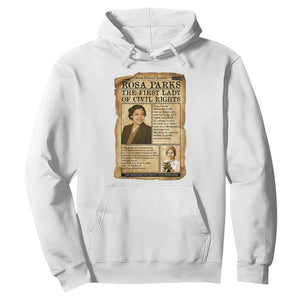 Vintage Newspaper Rosa Parks Hoodie Civil Rights Hero TS12 White Print Your Wear