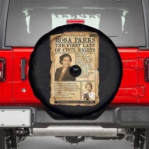 Vintage Newspaper Rosa Parks Spare Tire Cover Civil Rights Hero TS12 Black Print Your Wear