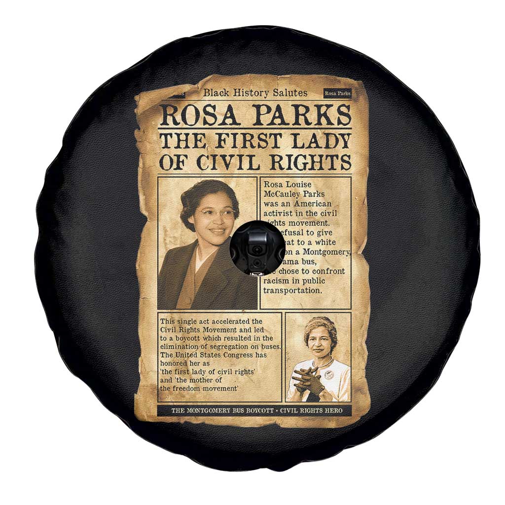 Vintage Newspaper Rosa Parks Spare Tire Cover Civil Rights Hero TS12 Print Your Wear