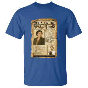 Vintage Newspaper Rosa Parks T Shirt Civil Rights Hero TS12 Royal Blue Print Your Wear