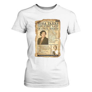 Vintage Newspaper Rosa Parks T Shirt For Women Civil Rights Hero TS12 White Print Your Wear