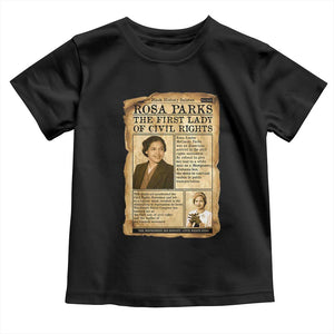 Vintage Newspaper Rosa Parks Toddler T Shirt Civil Rights Hero TS12 Black Print Your Wear