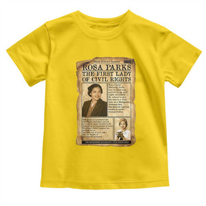 Vintage Newspaper Rosa Parks Toddler T Shirt Civil Rights Hero TS12 Daisy Print Your Wear
