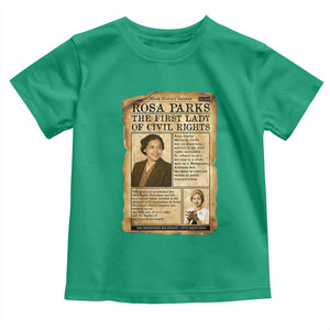 Vintage Newspaper Rosa Parks Toddler T Shirt Civil Rights Hero TS12 Irish Green Print Your Wear