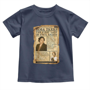 Vintage Newspaper Rosa Parks Toddler T Shirt Civil Rights Hero TS12 Navy Print Your Wear