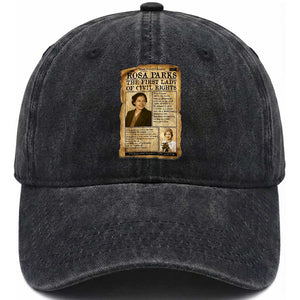 Vintage Newspaper Rosa Parks Washed Cotton Baseball Cap Civil Rights Hero TS12 Print Your Wear