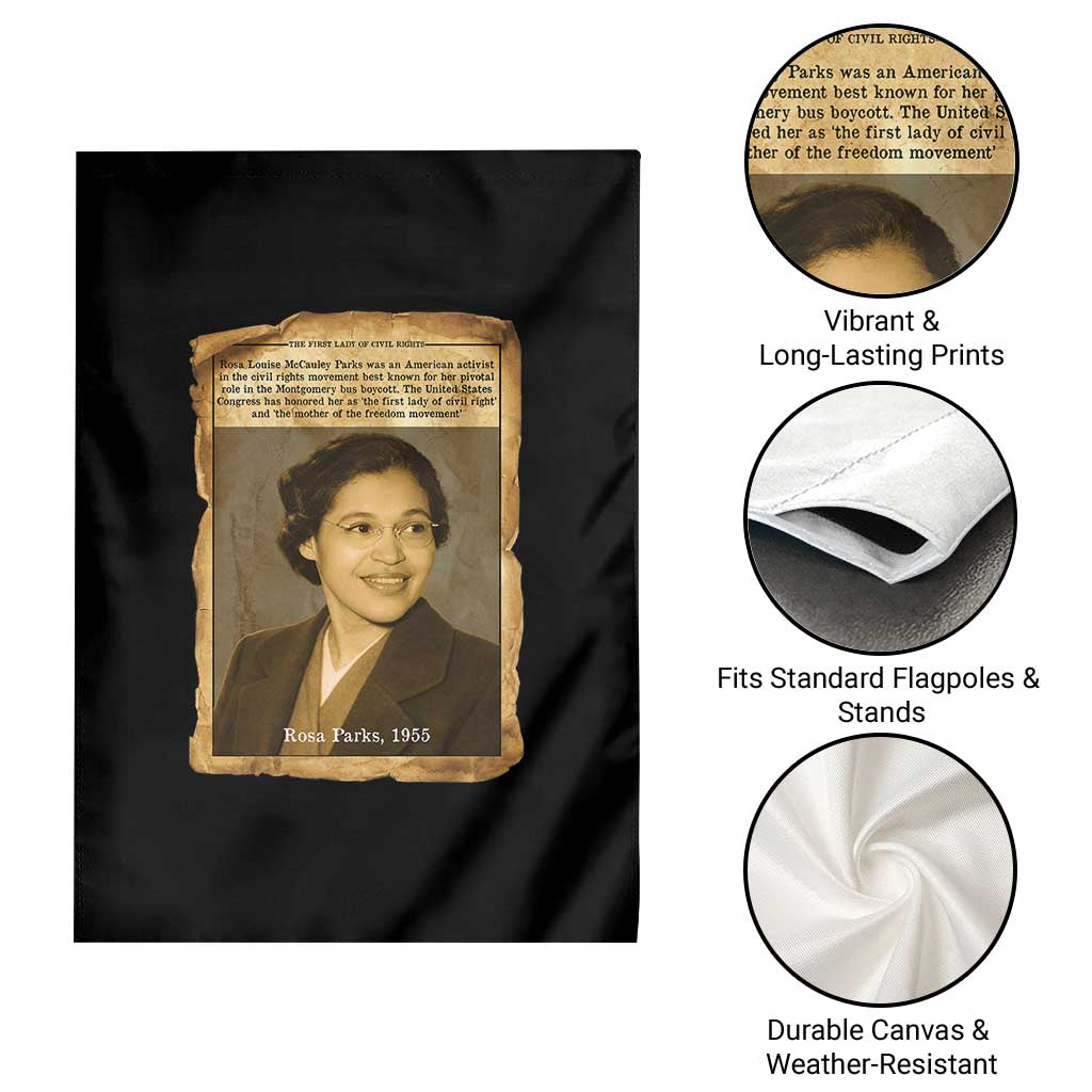 Vintage Rosa Parks Garden Flag First Lady Of Civil Rights TS12 Print Your Wear
