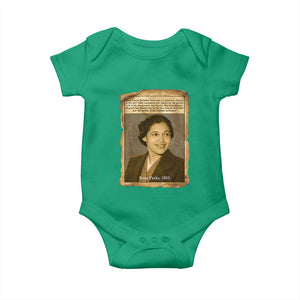 Vintage Rosa Parks Baby Onesie First Lady Of Civil Rights TS12 Irish Green Print Your Wear