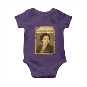 Vintage Rosa Parks Baby Onesie First Lady Of Civil Rights TS12 Purple Print Your Wear