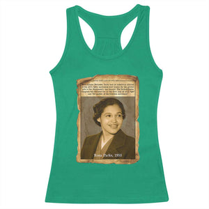 Vintage Rosa Parks Racerback Tank Top First Lady Of Civil Rights TS12 Irish Green Print Your Wear