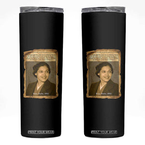 Vintage Rosa Parks Skinny Tumbler First Lady Of Civil Rights TS12 Black Print Your Wear