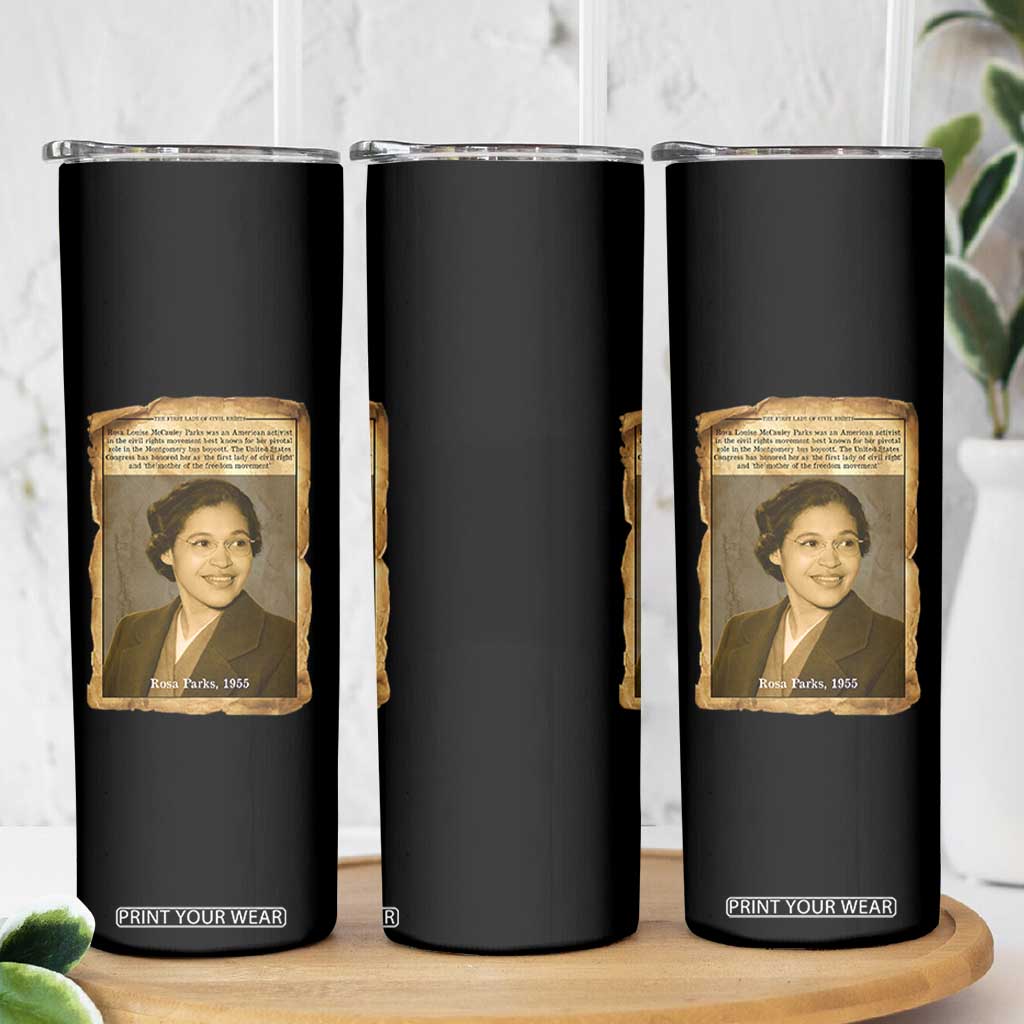 Vintage Rosa Parks Skinny Tumbler First Lady Of Civil Rights TS12 Print Your Wear