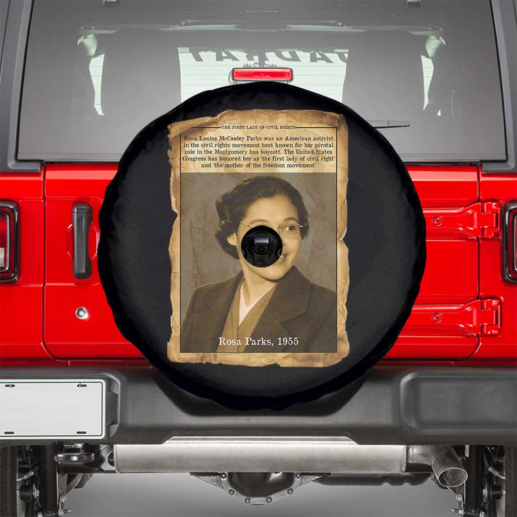 Vintage Rosa Parks Spare Tire Cover First Lady Of Civil Rights TS12 Black Print Your Wear