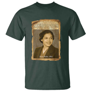 Vintage Rosa Parks T Shirt First Lady Of Civil Rights TS12 Dark Forest Green Print Your Wear