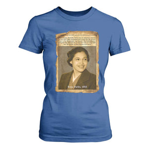 Vintage Rosa Parks T Shirt For Women First Lady Of Civil Rights TS12 Royal Blue Print Your Wear