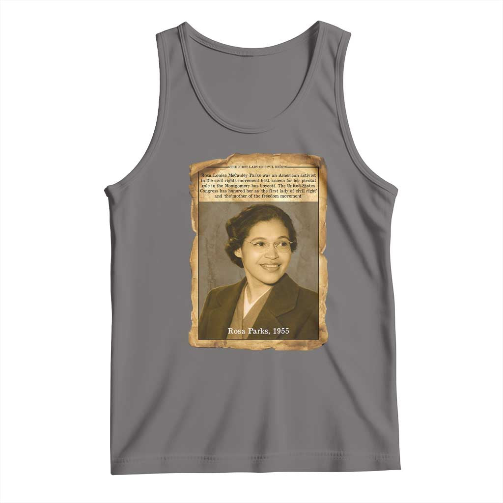 Vintage Rosa Parks Tank Top First Lady Of Civil Rights TS12 Deep Heather Print Your Wear
