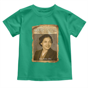 Vintage Rosa Parks Toddler T Shirt First Lady Of Civil Rights TS12 Irish Green Print Your Wear