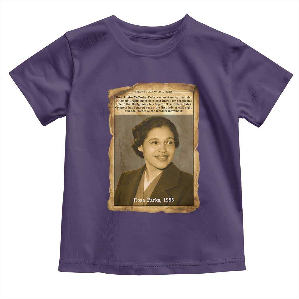 Vintage Rosa Parks Toddler T Shirt First Lady Of Civil Rights TS12 Purple Print Your Wear