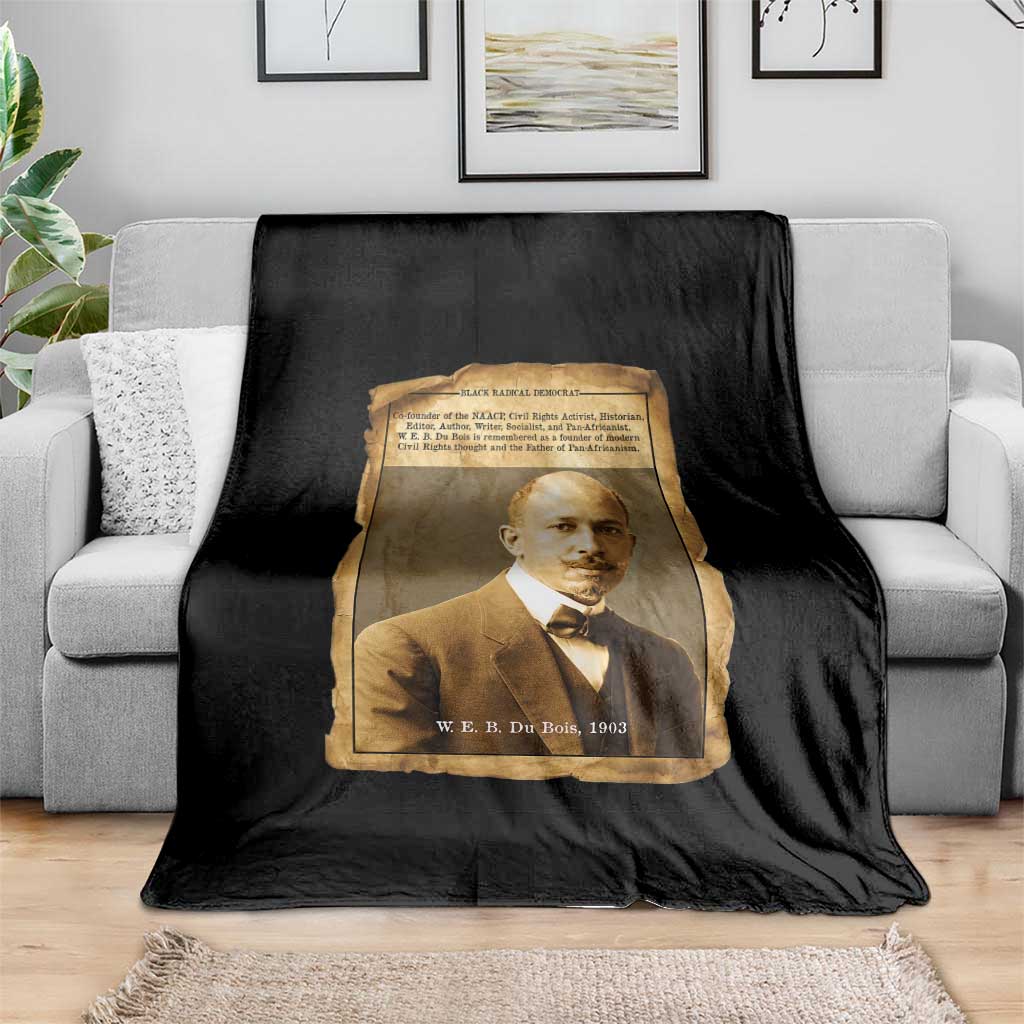 Vintage Newspaper W E B Du Bois Throw Blanket Civil Rights Pioneer TS12 Print Your Wear