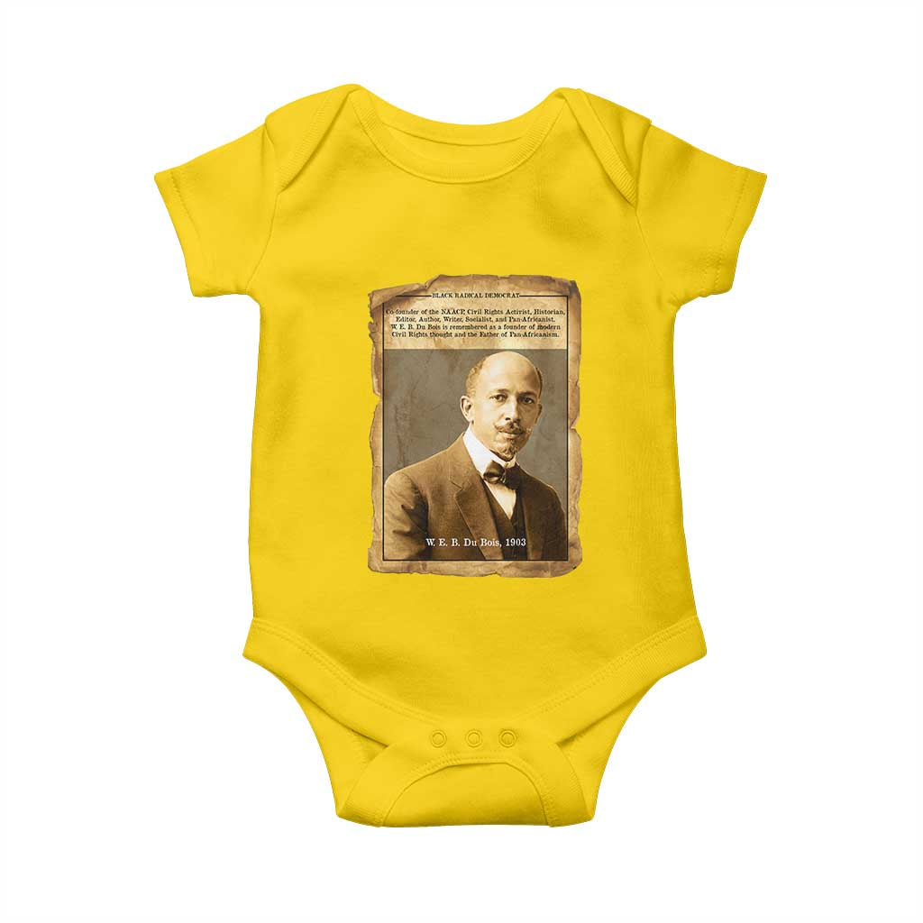 Vintage Newspaper W E B Du Bois Baby Onesie Civil Rights Pioneer TS12 Daisy Print Your Wear