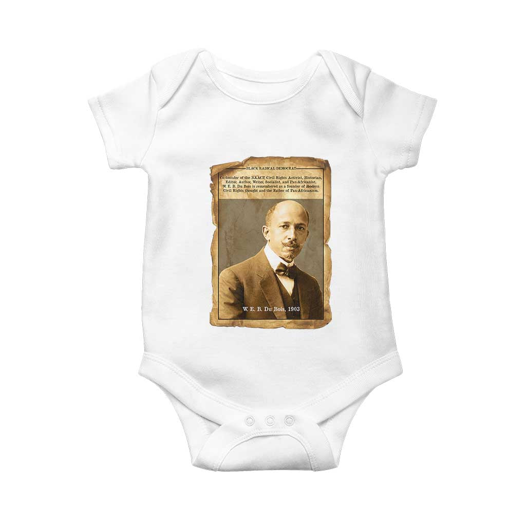 Vintage Newspaper W E B Du Bois Baby Onesie Civil Rights Pioneer TS12 White Print Your Wear