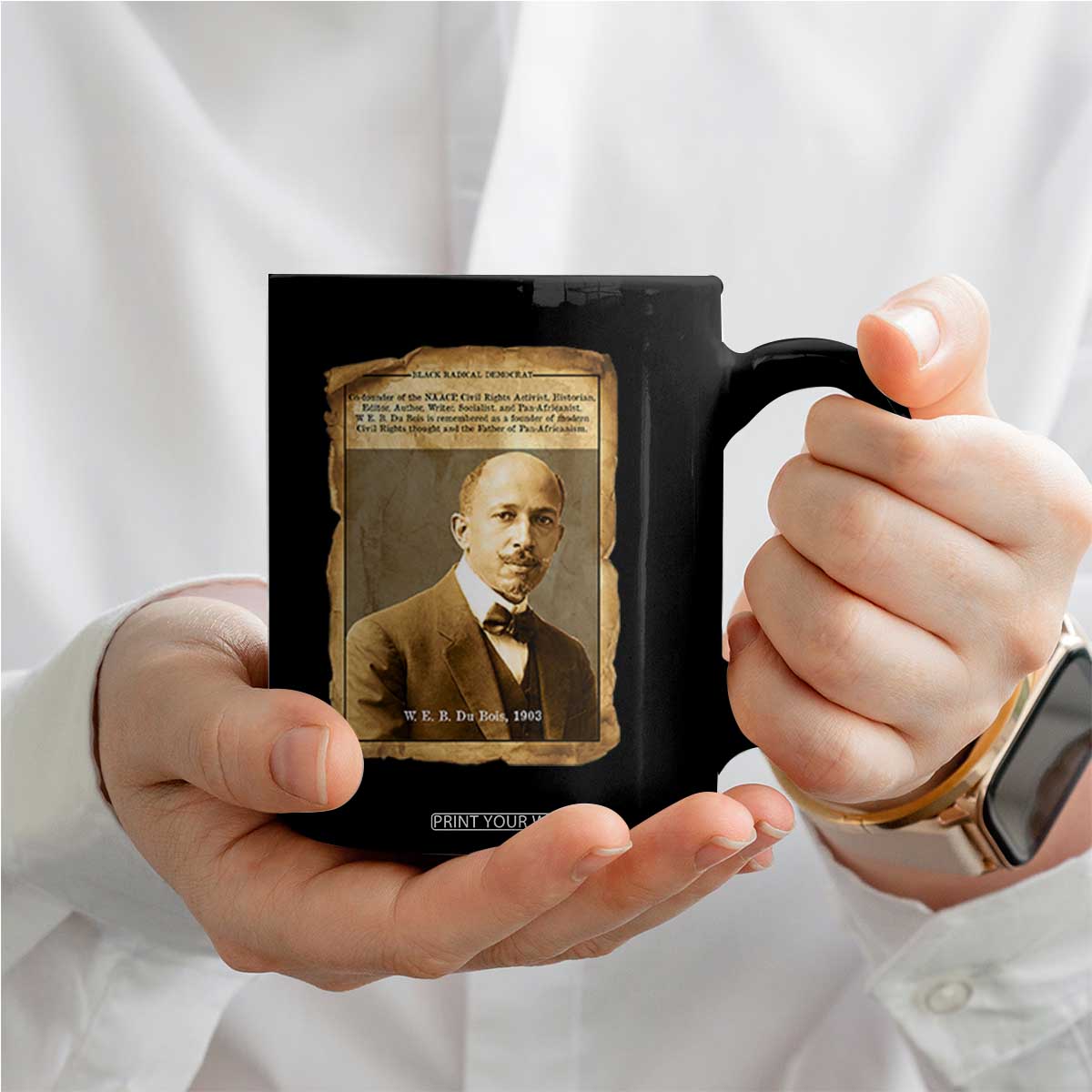 Vintage Newspaper W E B Du Bois Coffee Mug Civil Rights Pioneer TS12 Print Your Wear