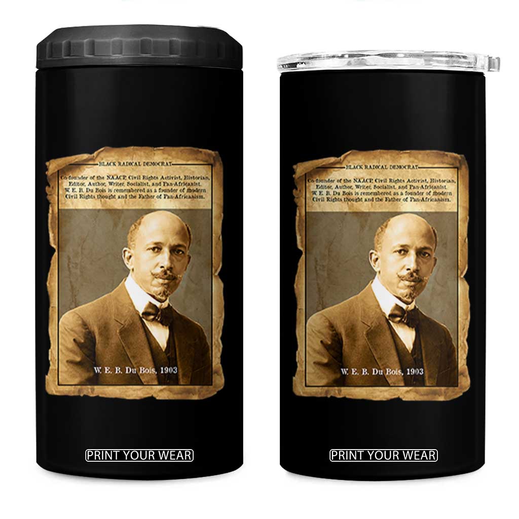 Vintage Newspaper W E B Du Bois 4 in 1 Can Cooler Tumbler Civil Rights Pioneer TS12 One Size: 16 oz Black Print Your Wear