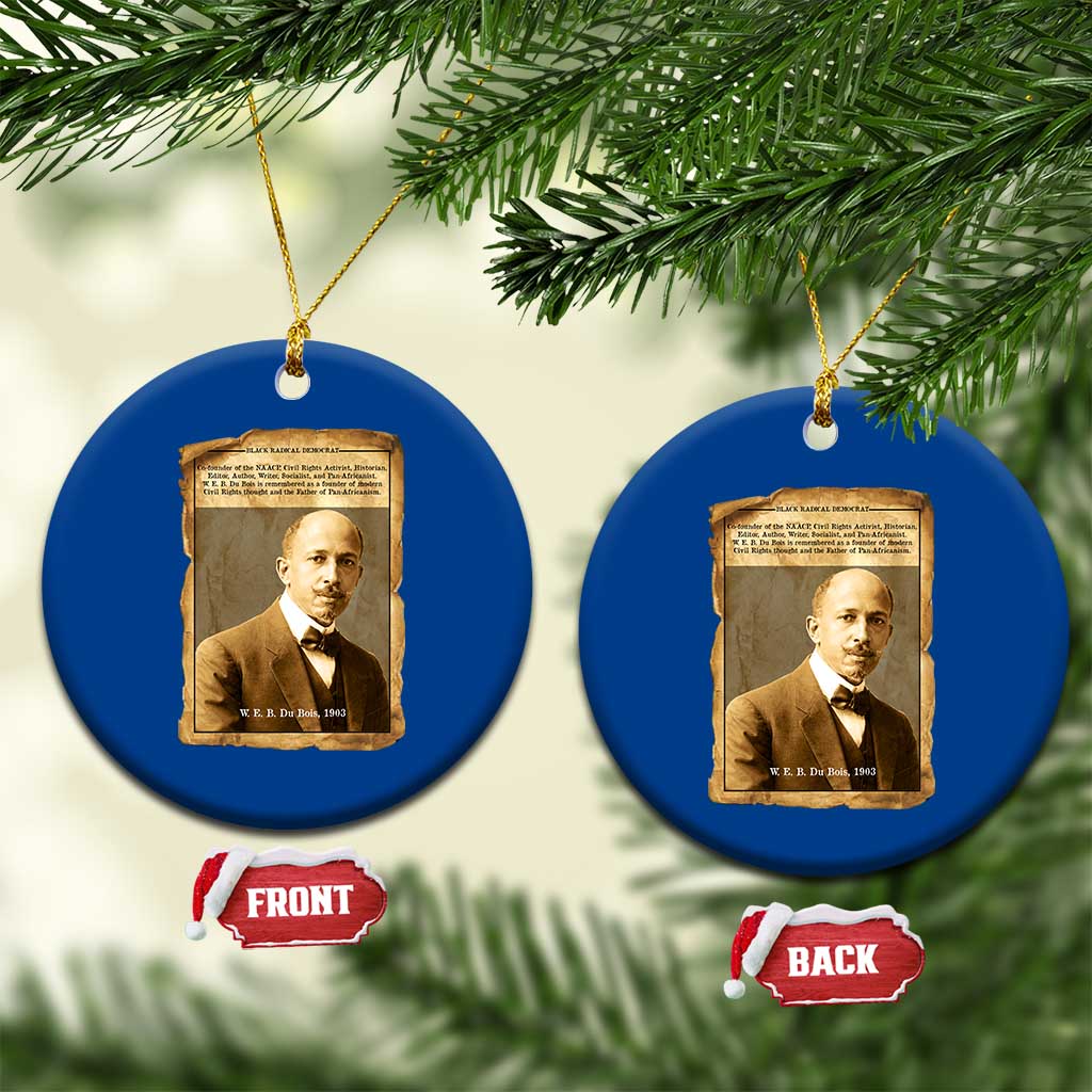 Vintage Newspaper W E B Du Bois Ceramic Ornament Civil Rights Pioneer TS12 1pc Blue Print Your Wear