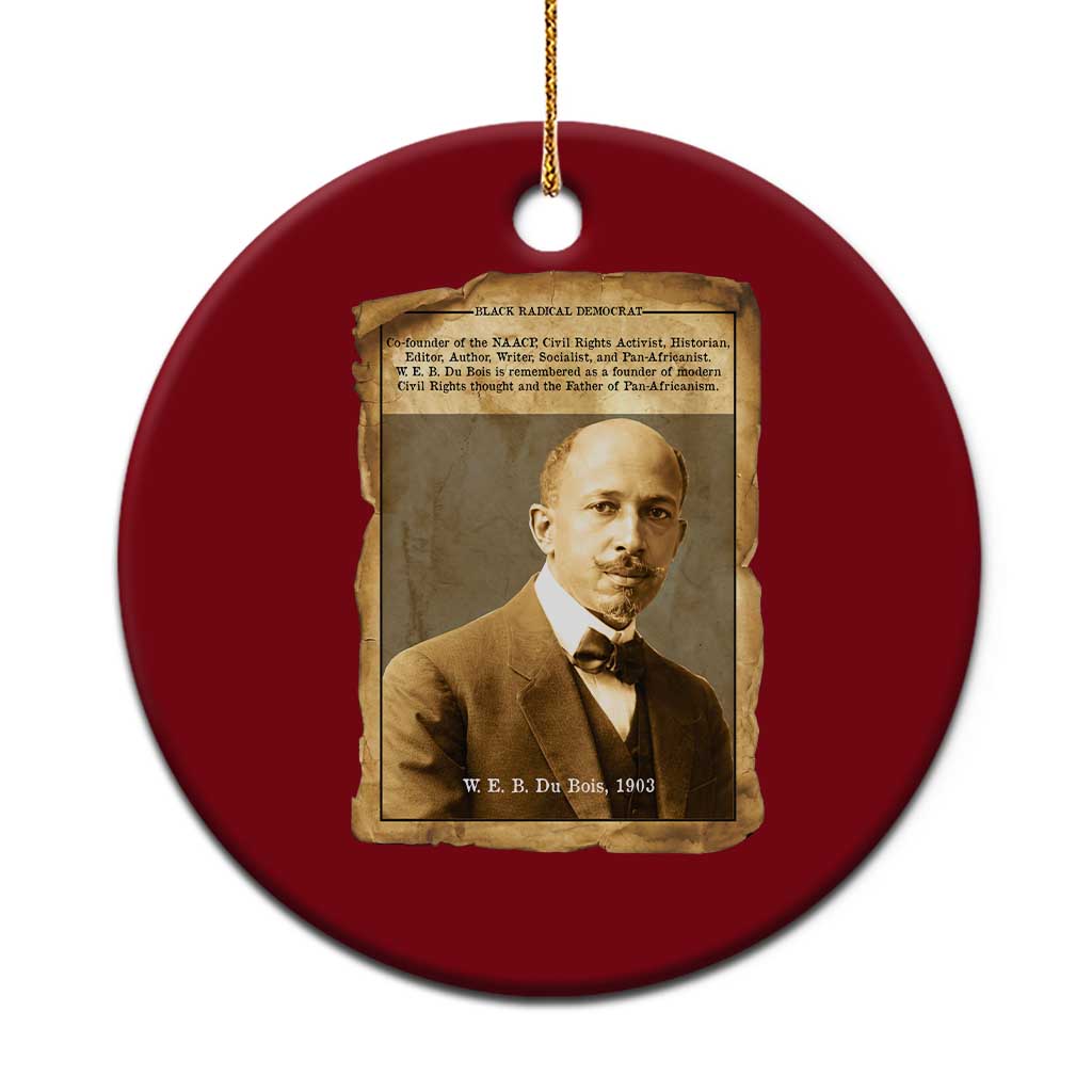 Vintage Newspaper W E B Du Bois Ceramic Ornament Civil Rights Pioneer TS12 1pc Red Print Your Wear