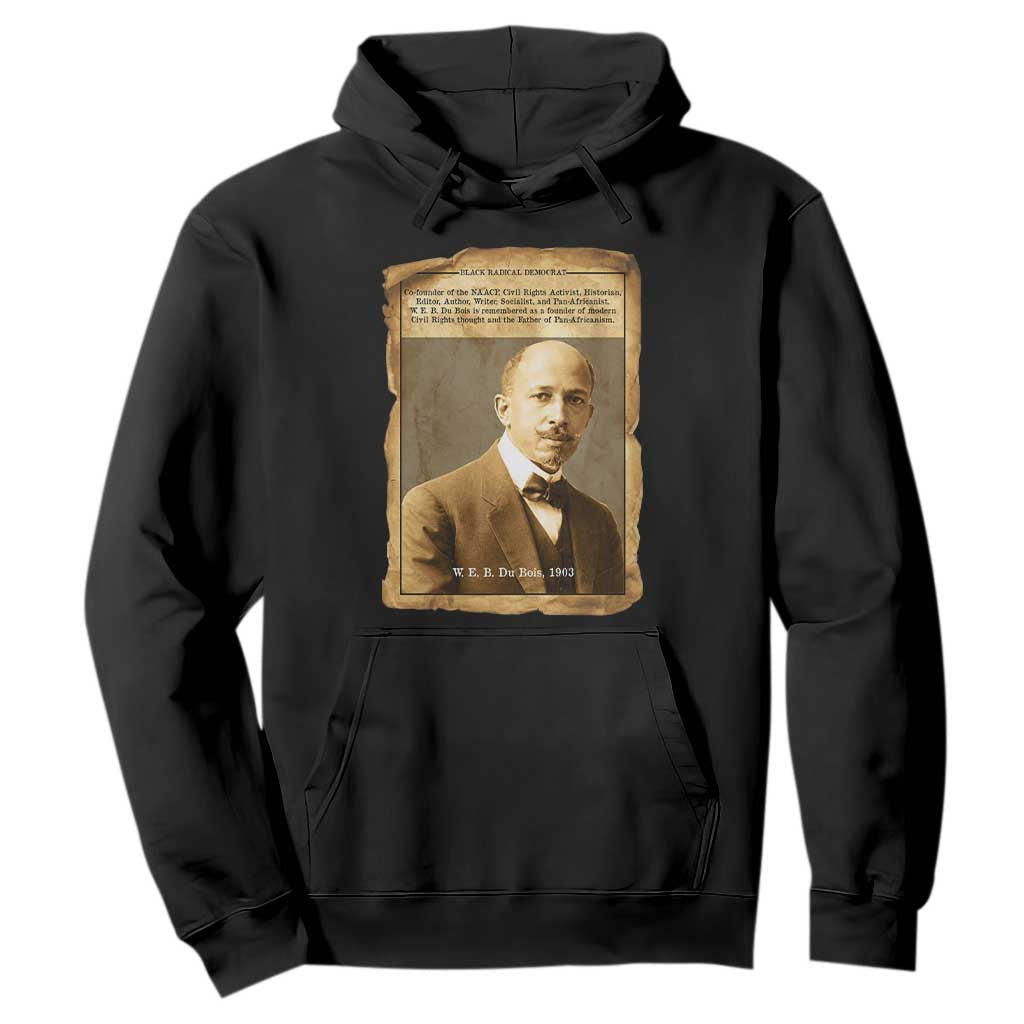 Vintage Newspaper W E B Du Bois Hoodie Civil Rights Pioneer TS12 Black Print Your Wear