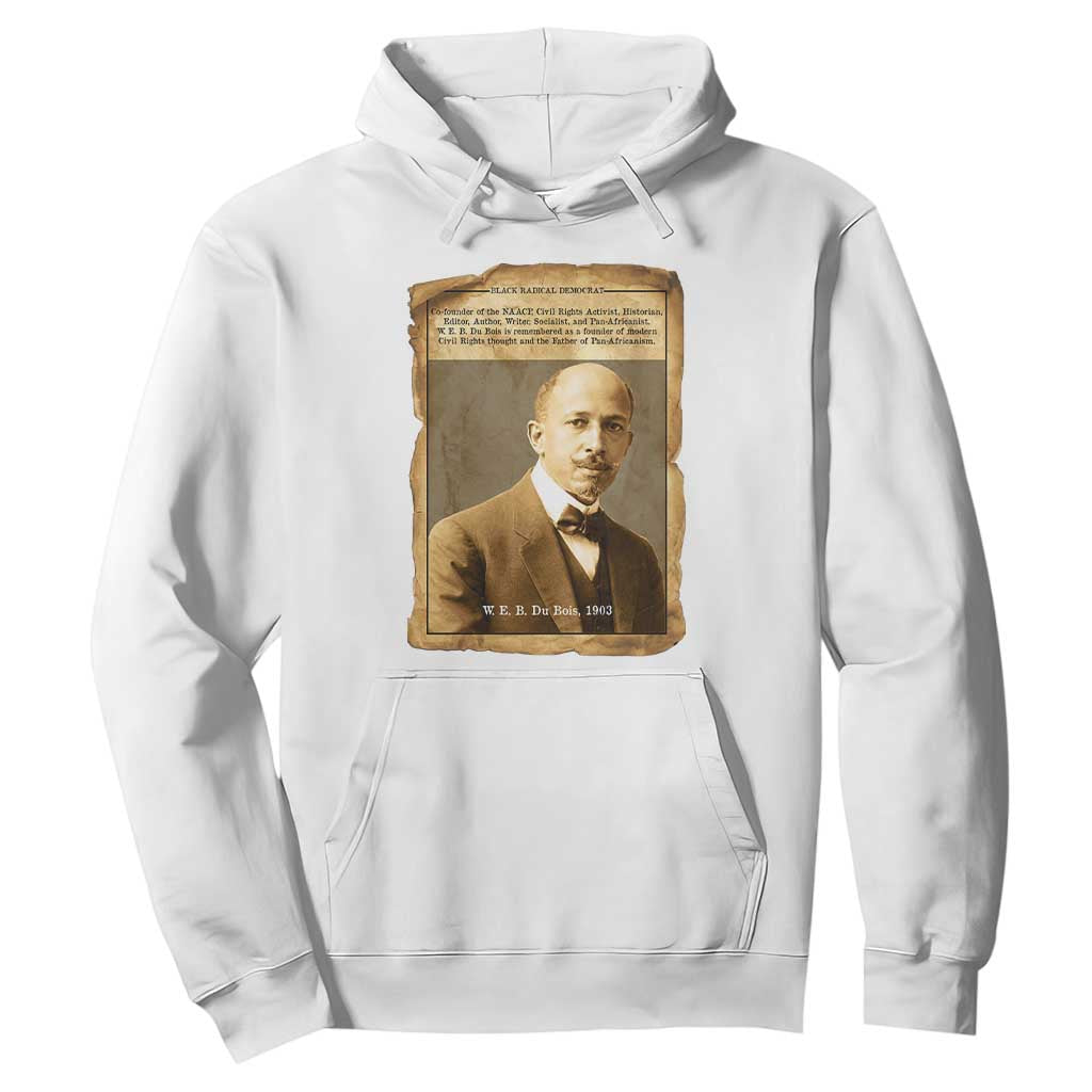 Vintage Newspaper W E B Du Bois Hoodie Civil Rights Pioneer TS12 White Print Your Wear