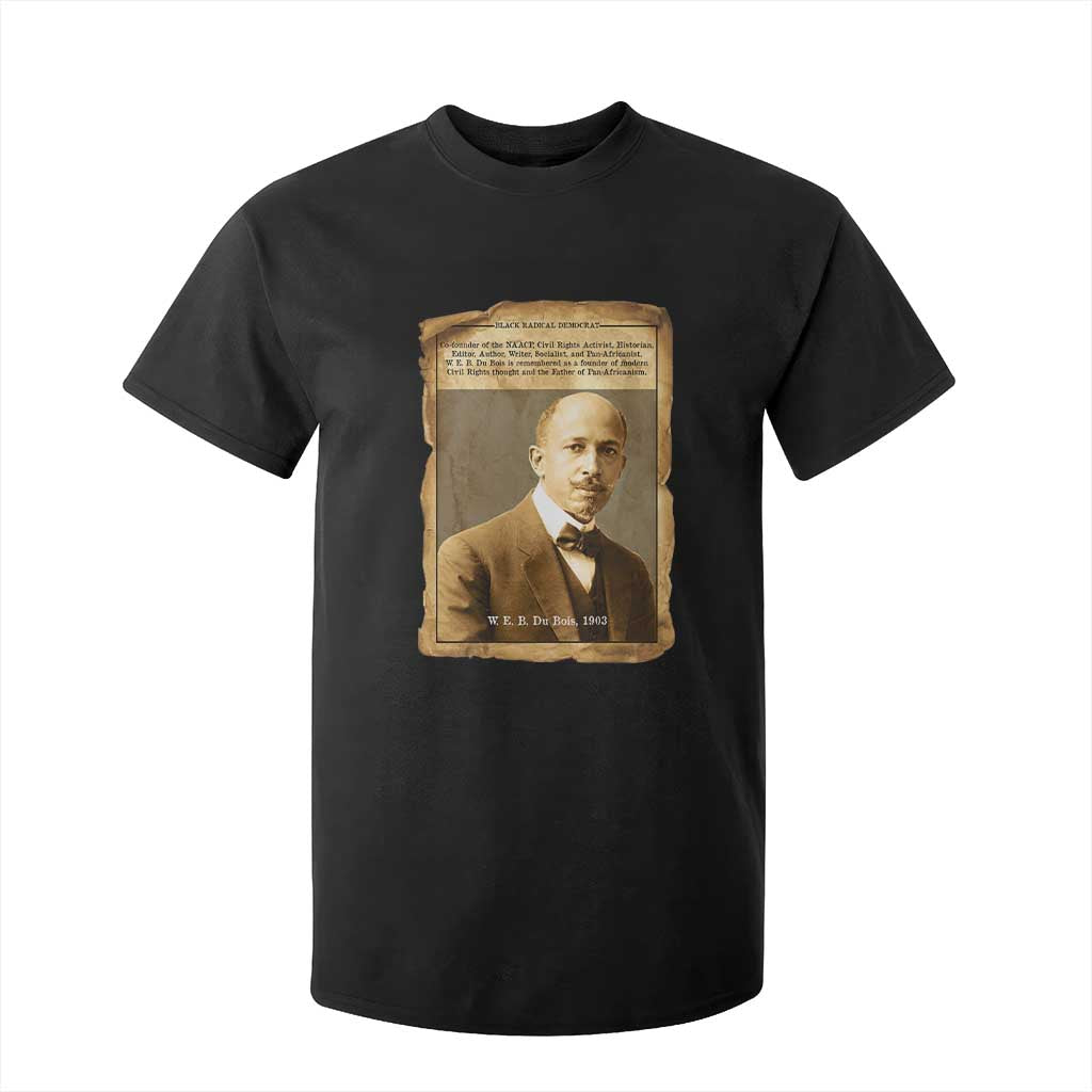 Vintage Newspaper W E B Du Bois T Shirt For Kid Civil Rights Pioneer TS12 Black Print Your Wear