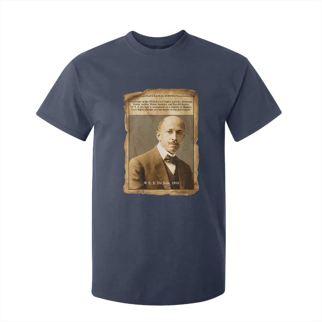 Vintage Newspaper W E B Du Bois T Shirt For Kid Civil Rights Pioneer TS12 Navy Print Your Wear