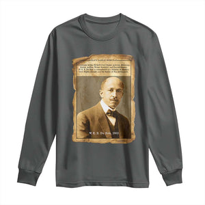 Vintage Newspaper W E B Du Bois Long Sleeve Shirt Civil Rights Pioneer TS12 Dark Heather Print Your Wear
