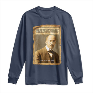Vintage Newspaper W E B Du Bois Long Sleeve Shirt Civil Rights Pioneer TS12 Navy Print Your Wear