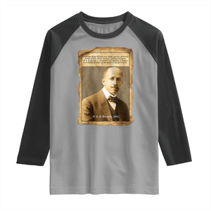 Vintage Newspaper W E B Du Bois Raglan Shirt Civil Rights Pioneer TS12 Sport Gray Black Print Your Wear
