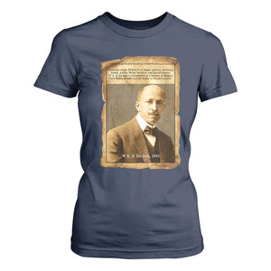 Vintage Newspaper W E B Du Bois T Shirt For Women Civil Rights Pioneer TS12 Navy Print Your Wear