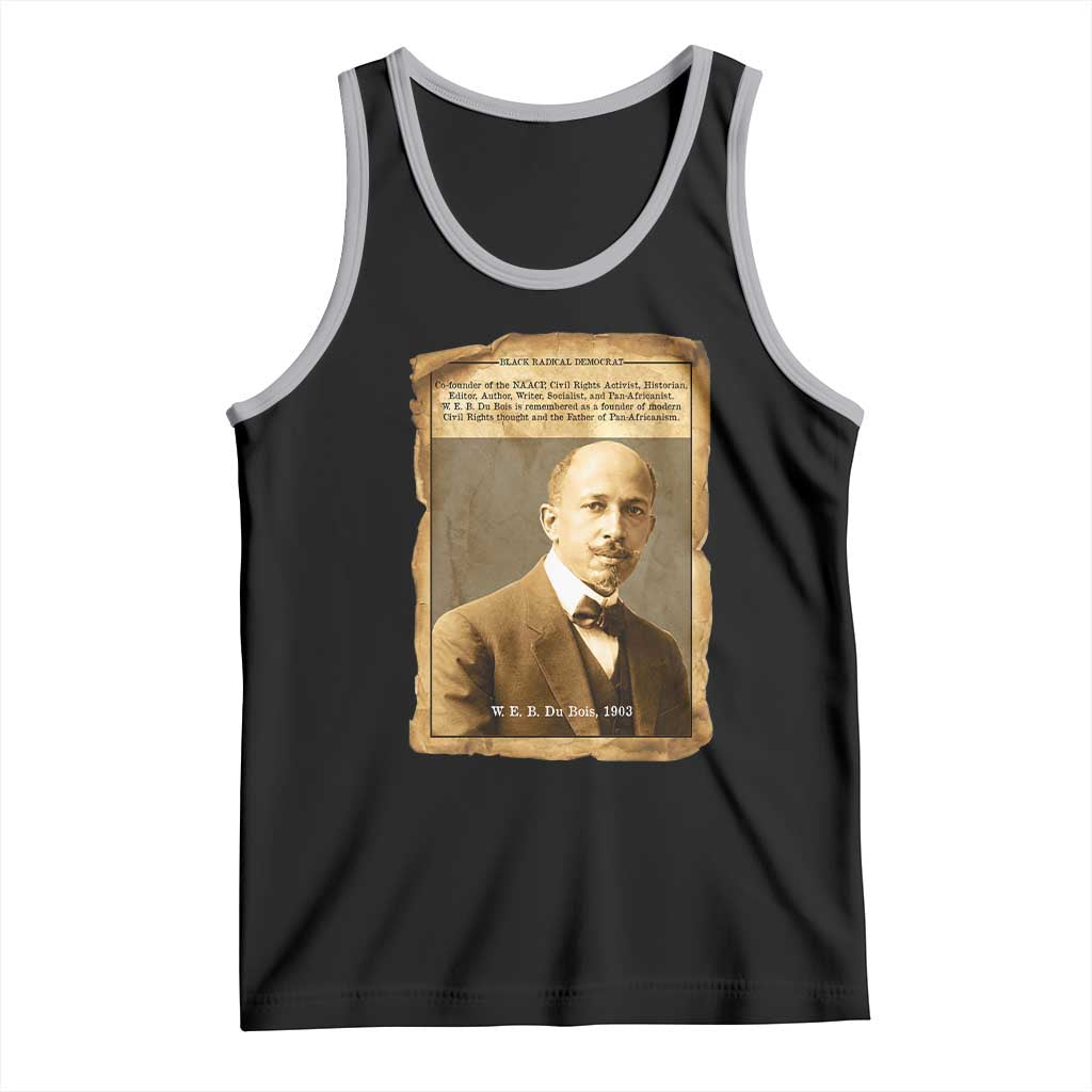 Vintage Newspaper W E B Du Bois Tank Top Civil Rights Pioneer TS12 Black Athletic Heather Print Your Wear