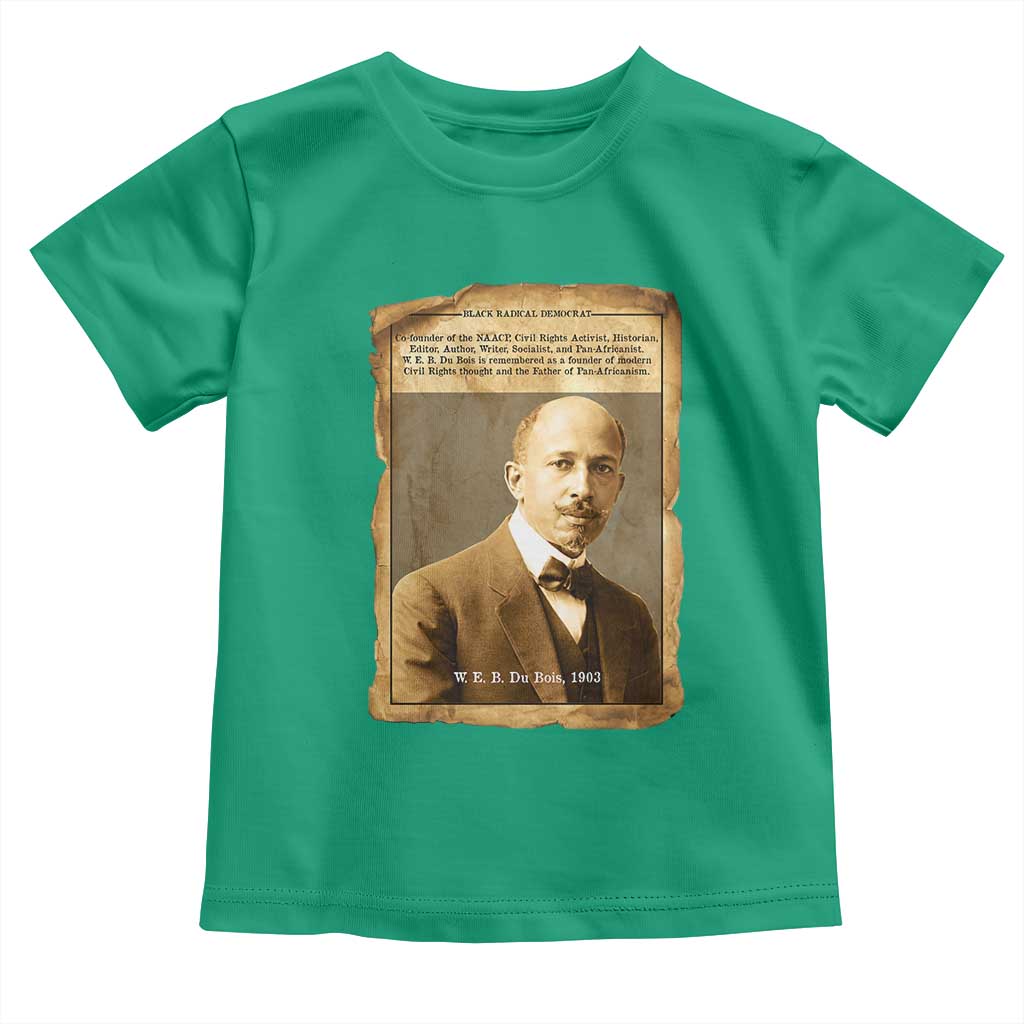 Vintage Newspaper W E B Du Bois Toddler T Shirt Civil Rights Pioneer TS12 Irish Green Print Your Wear