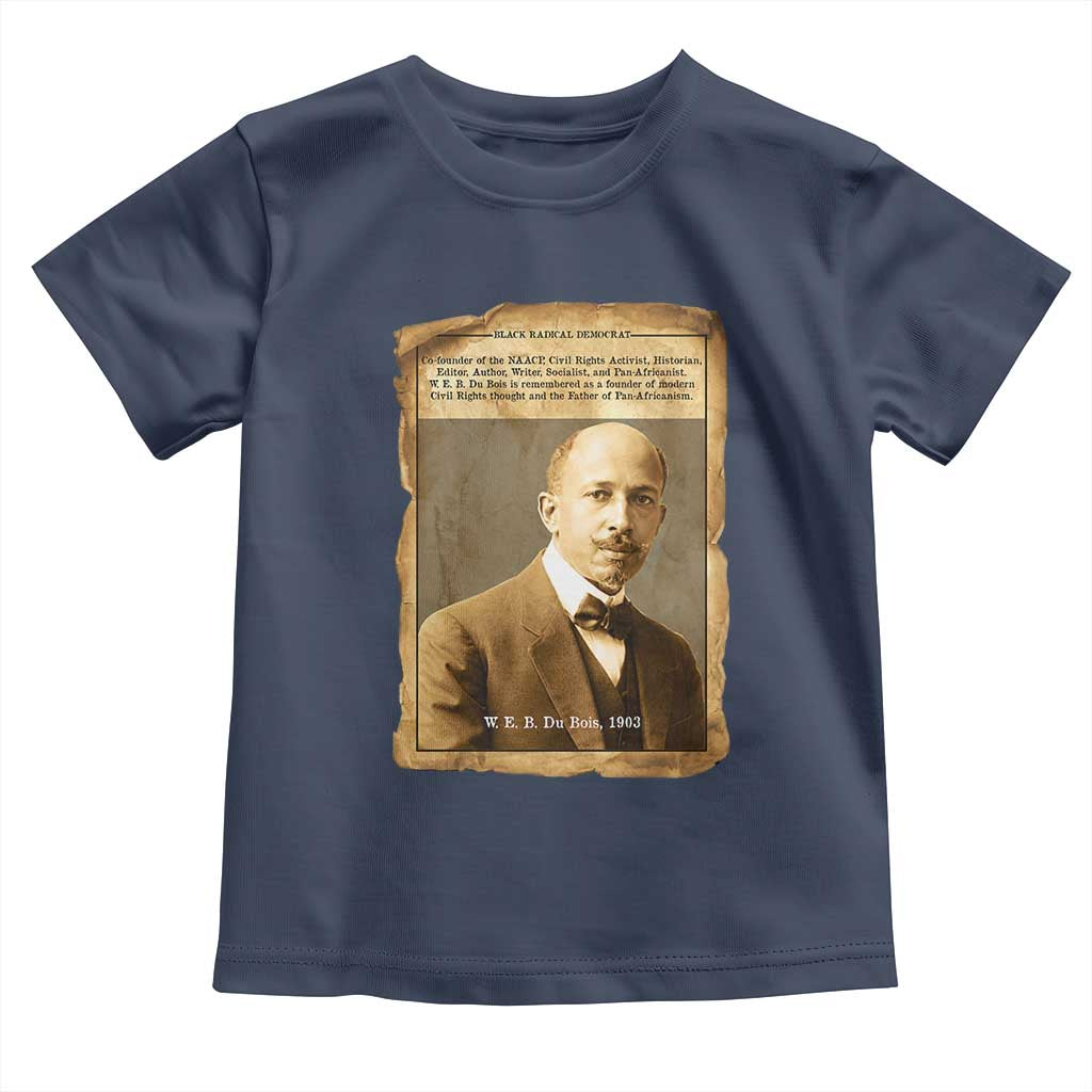 Vintage Newspaper W E B Du Bois Toddler T Shirt Civil Rights Pioneer TS12 Navy Print Your Wear