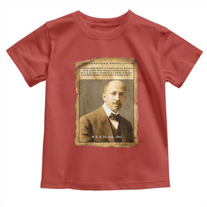 Vintage Newspaper W E B Du Bois Toddler T Shirt Civil Rights Pioneer TS12 Red Print Your Wear