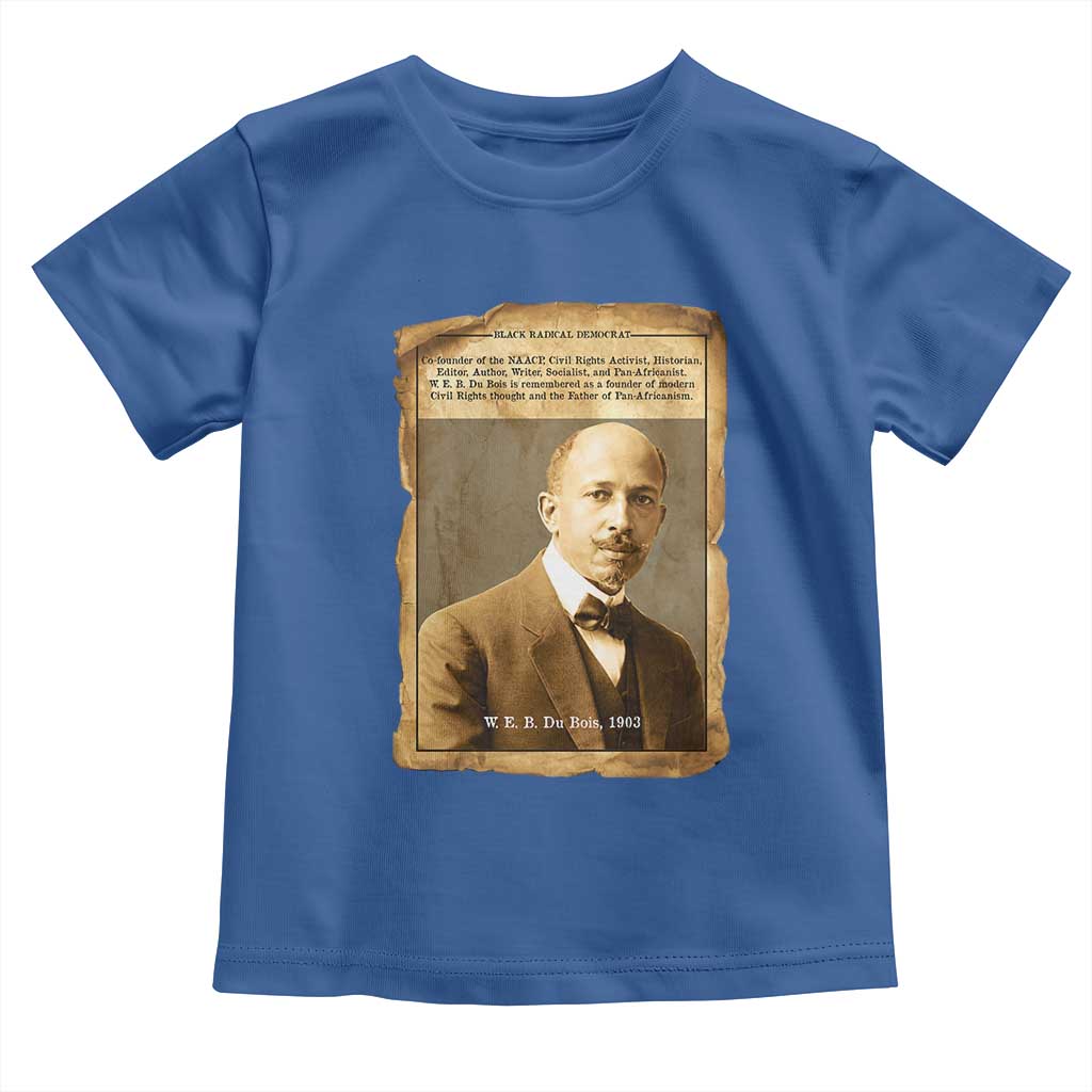 Vintage Newspaper W E B Du Bois Toddler T Shirt Civil Rights Pioneer TS12 Royal Blue Print Your Wear
