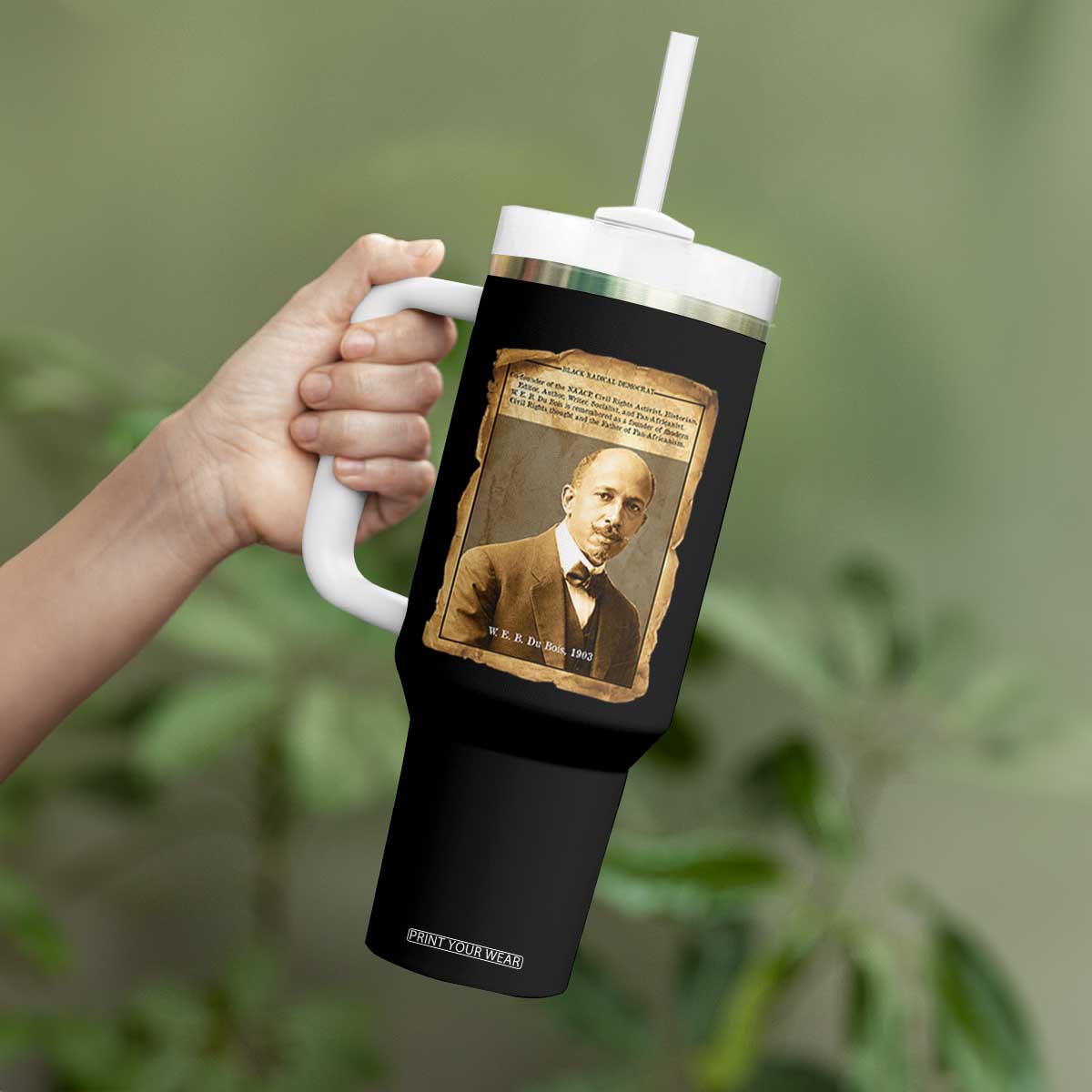 Vintage Newspaper W E B Du Bois Tumbler With Handle Civil Rights Pioneer TS12 Print Your Wear