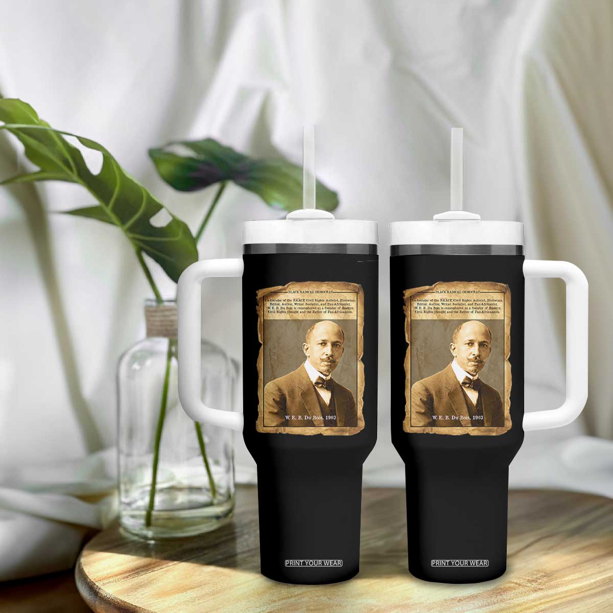 Vintage Newspaper W E B Du Bois Tumbler With Handle Civil Rights Pioneer TS12 Print Your Wear
